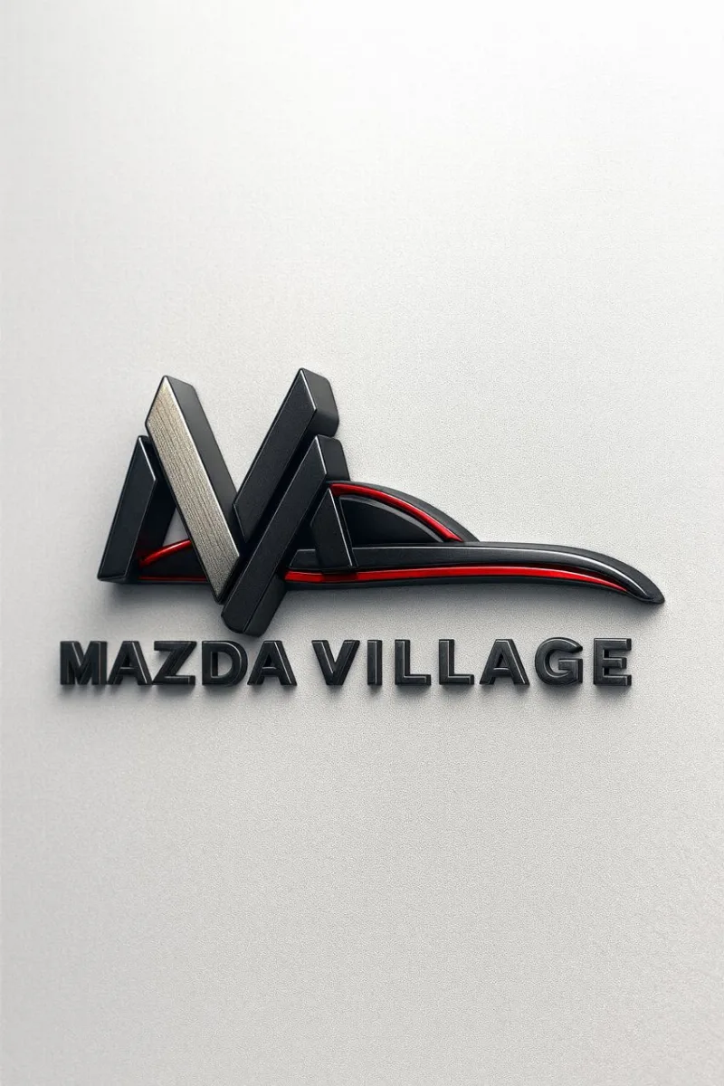 Mazda Village 3D logo mockup