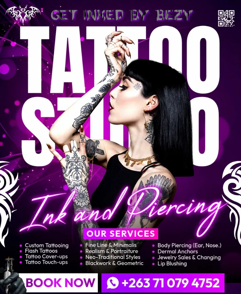Tattoo studio services flyer