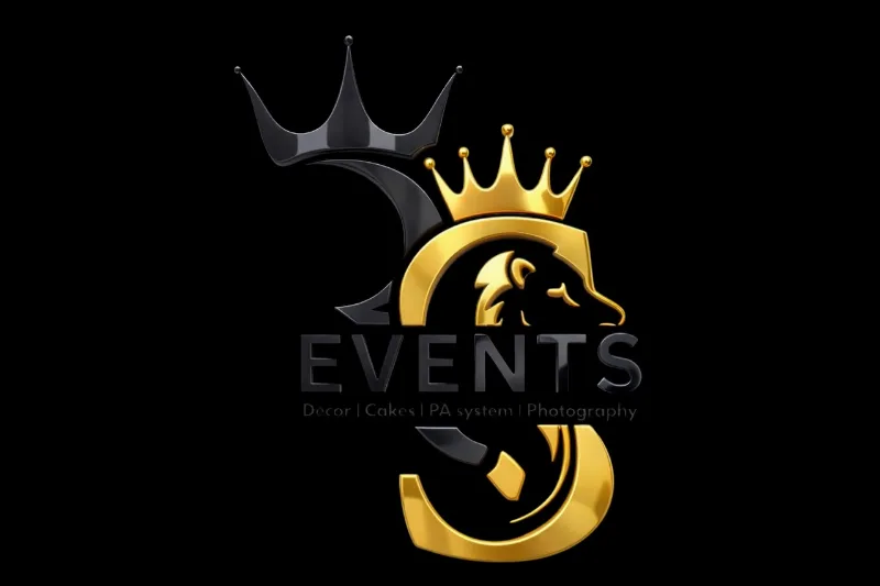 Events crown monogram logo on black