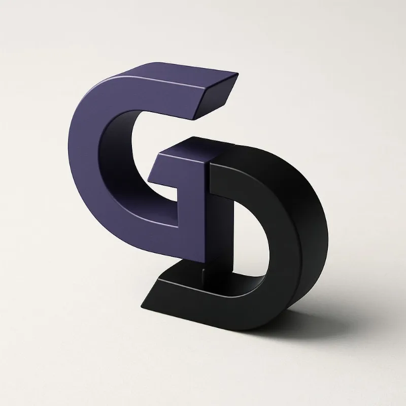 GD 3D monogram logo
